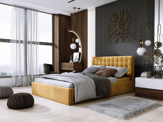 Łóżko tapicerowane z pojemnikiem i stelażem LONDON SLIM 120x200 Home Design
