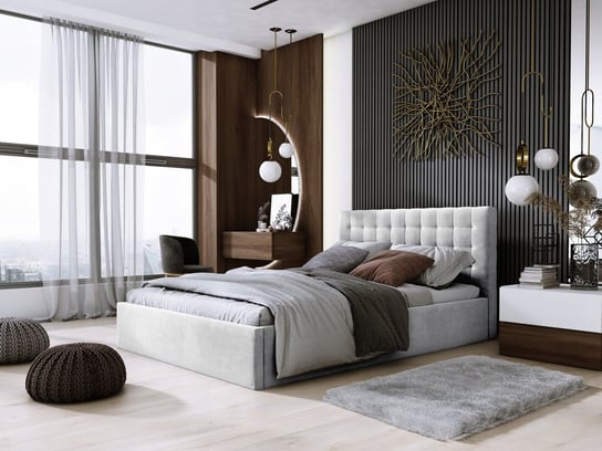 Łóżko tapicerowane z pojemnikiem i stelażem LONDON SLIM 180x200 Home Design