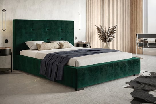 Łóżko tapicerowane ze stelażem i pojemnikiem do sypialni KIEV 120x200 Home Design