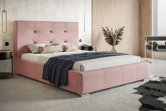 Łóżko tapicerowane ze stelażem i pojemnikiem do sypialni KIEV 200x200 Home Design
