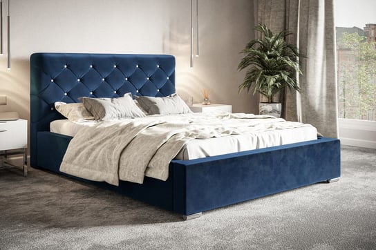 Łóżko tapicerowane ze stelażem i pojemnikiem GLAMOUR 120x200 Home Design