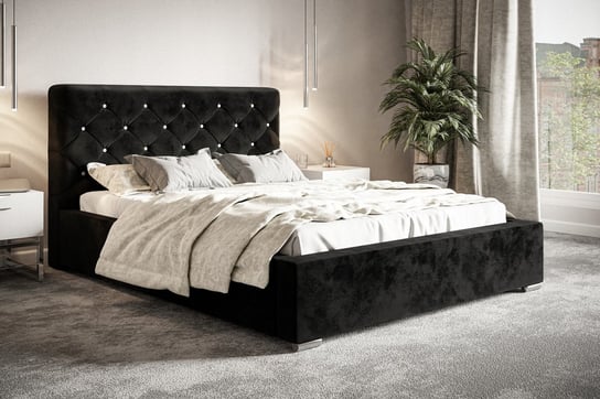Łóżko tapicerowane ze stelażem i pojemnikiem GLAMOUR 180x200 Home Design