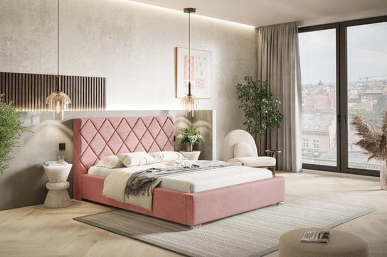 Łóżko tapicerowane ze stelażem i pojemnikiem MILANO PREMIUM 120x200 Home Design
