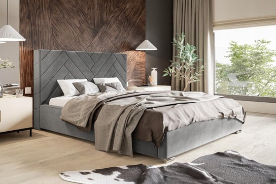 Łóżko tapicerowane ze stelażem i pojemnikiem OSLO PREMIUM 160x200 Home Design