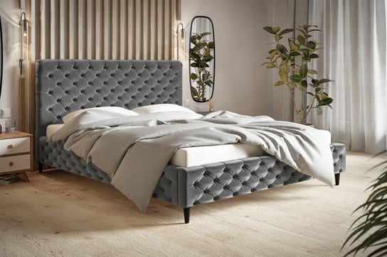Łóżko tapicerowane ze stelażem WERSAL LITE 140x200 styl skandynawski Home Design