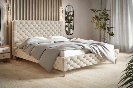 Łóżko tapicerowane ze stelażem WERSAL LITE 160x200 styl skandynawski Home Design