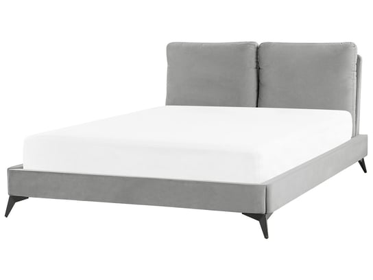 Łóżko welurowe 140 x 200 cm szare MELLE Beliani