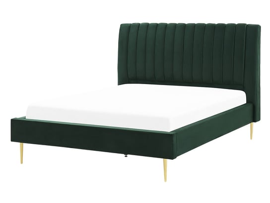 Łóżko welurowe 140 x 200 cm zielone MARVILLE Beliani