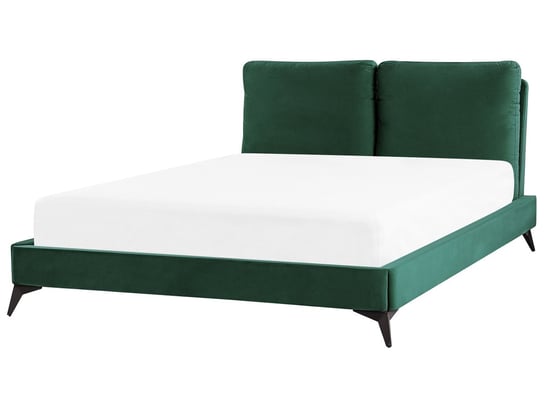 Łóżko welurowe 140 x 200 cm zielone MELLE Beliani
