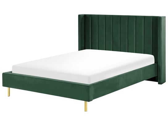 Łóżko welurowe 140 x 200 cm zielone VILETTE Beliani