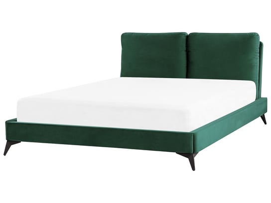 Łóżko welurowe 160 x 200 cm zielone MELLE Beliani
