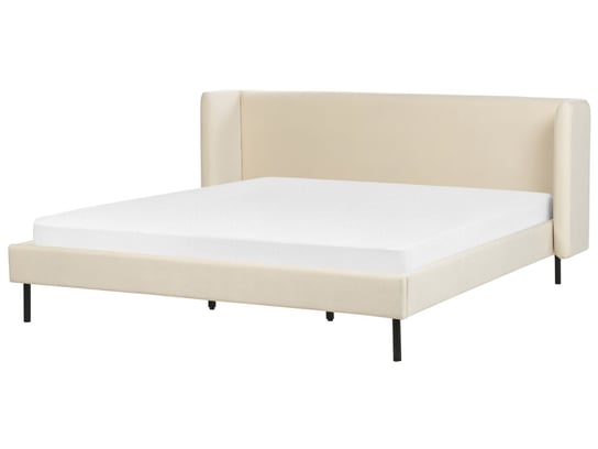 Łóżko welurowe 180 x 200 cm beżowe ARETTE Beliani
