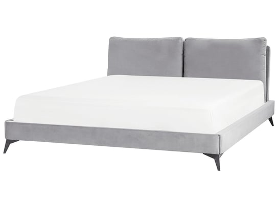Łóżko welurowe 180 x 200 cm szare MELLE Beliani