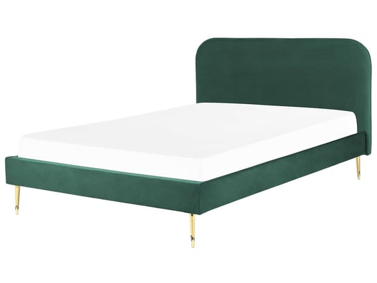 Łóżko welurowe 180 x 200 cm zielone FLAYAT Beliani