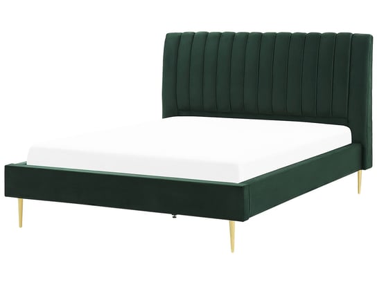 Łóżko welurowe 180 x 200 cm zielone MARVILLE Beliani
