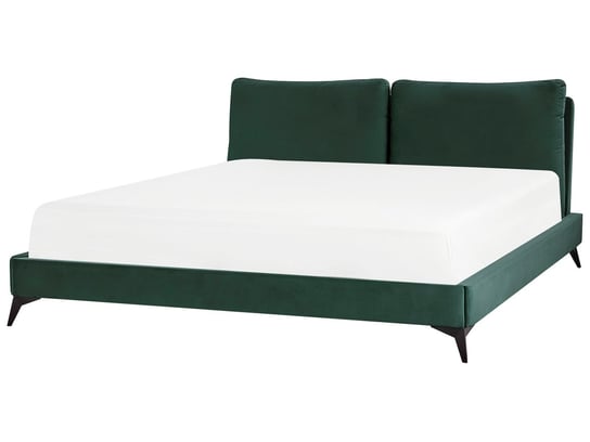 Łóżko welurowe 180 x 200 cm zielone MELLE Beliani