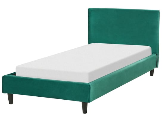 Łóżko welurowe 90 x 200 cm ciemnozielone FITOU Beliani