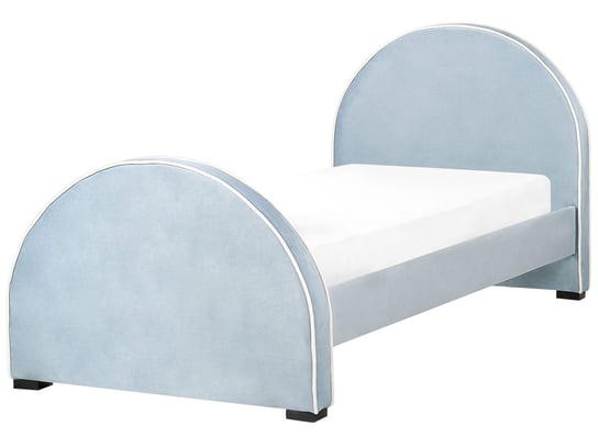 Łóżko welurowe 90 x 200 cm niebieskie NOZAY Beliani