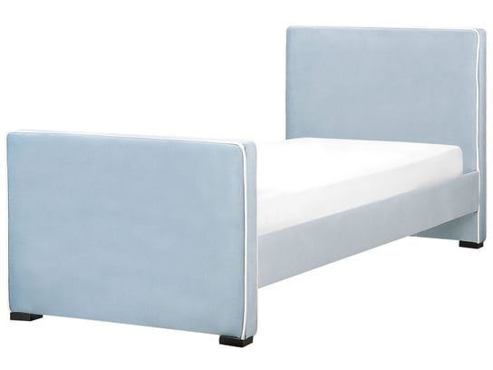 Łóżko welurowe 90 x 200 cm niebieskie TEENIE Beliani