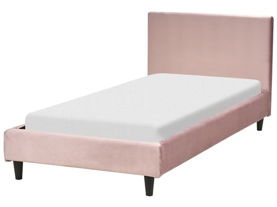 Łóżko welurowe 90 x 200 cm różowe FITOU Beliani