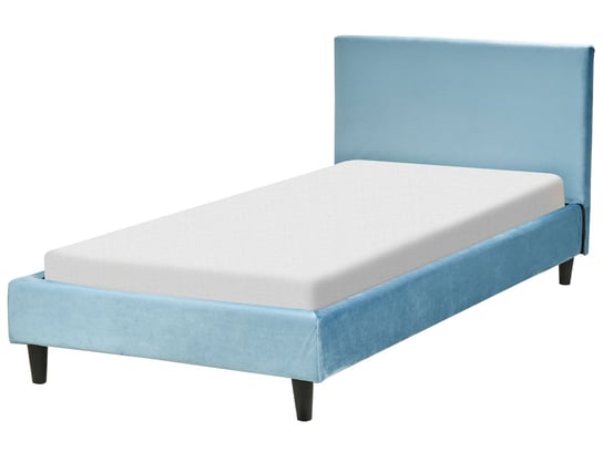 Łóżko welurowe 90 x 200cm błękitne FITOU Beliani