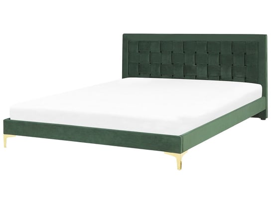 Łóżko welurowe, zielone, Beliani Limoux, 180x200 cm Beliani