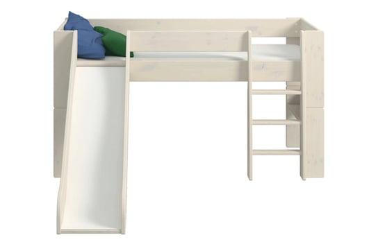 Łóżko ze zjeżdżalnią *sosna bielona, Steens for Kids, 206x113,1x254 cm Konsimo