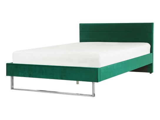 Łóżko zielone, welurowe, 140x200 Beliani