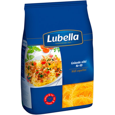 Lubella, Makaron gniazda nitki, Nidi capellini, 400 g Lubella