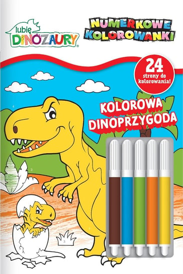 Lubię dinozaury. Numerkowe kolorowanki Media Service Zawada Sp. z o.o.