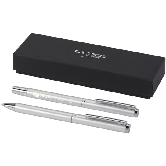 Lucetto zestaw upominkowy obejmujący długopis kulkowy z aluminium z recyklingu i pióro kulkowe UPOMINKARNIA