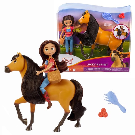 Lucky i Spirit z akcesoriami, Lalka Mustang Duch Wolności Mattel