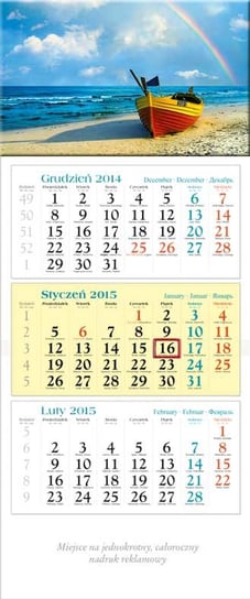 Lucrum, Kalendarz 2015, Wybrzeże, trójdzielny, ścienny Lucrum