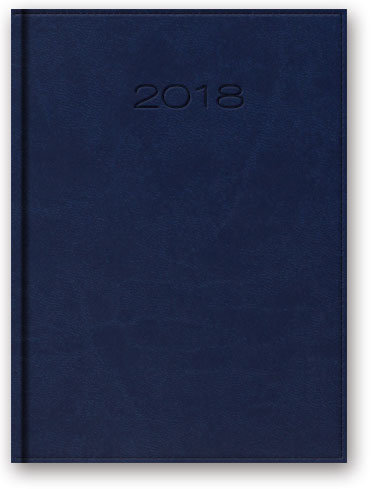 Lucrum, kalendarz 2018, dzienny, format A5, Vivella, niebieski Lucrum