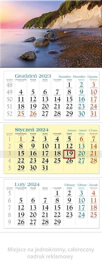 Lucrum, Kalendarz ścienny trójdzielny 2024 Bałtyk Lucrum