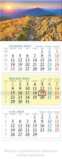 Lucrum, Kalendarz ścienny trójdzielny 2024 Bieszczady Lucrum