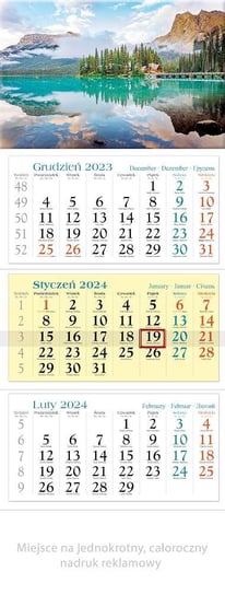 Lucrum, Kalendarz ścienny trójdzielny 2024 Jezioro Lucrum