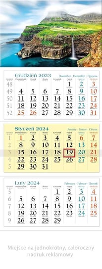 Lucrum, Kalendarz ścienny trójdzielny 2024 Klif Lucrum