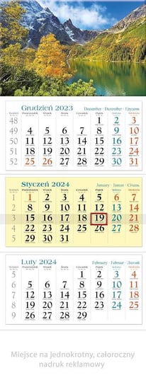 Lucrum, Kalendarz ścienny trójdzielny 2024 Morskie oko Lucrum