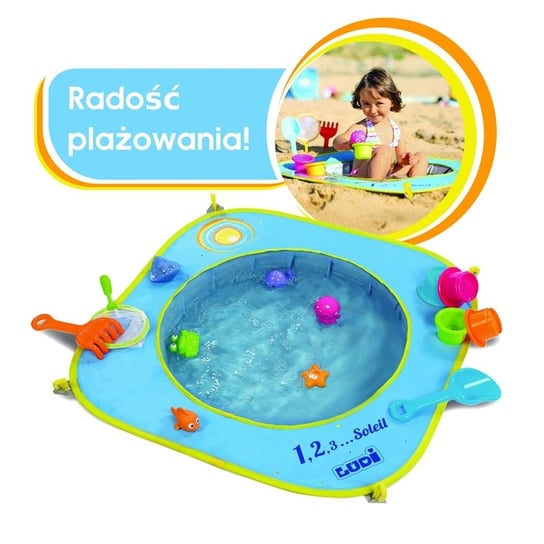 Ludi, basen dziecięcy, pompowany, prostokątny, do piasku, 72x72x16cm Ludi