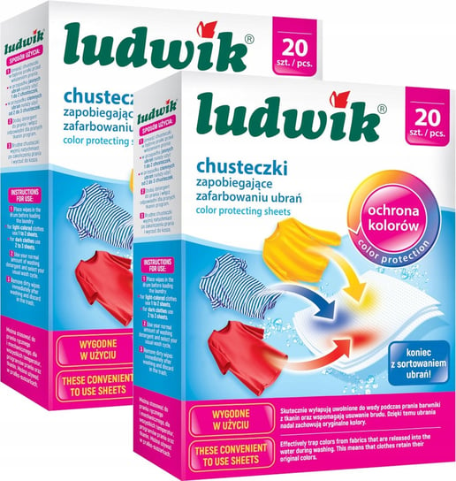 LUDWIK Chusteczki do Prania Przeciw Farbowaniu x40 Ludwik