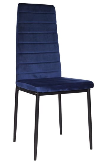LUGANO Krzesło tapicerowane VALVA VELVET, niebieskie Lugano