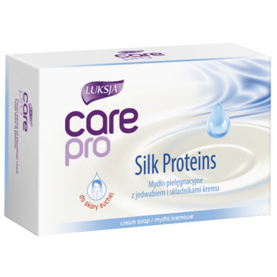 Luksja, Care Pro, mydło pielęgnacyjne do skóry suchej Silk Proteins, 100 g Luksja