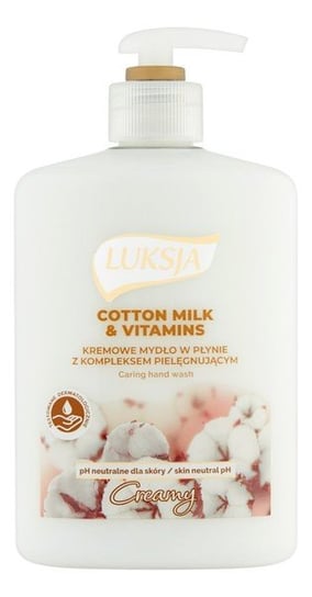 Luksja, Creamy, kremowe mydło w płynie Cotton Milk & Vitamins, 500 ml Luksja