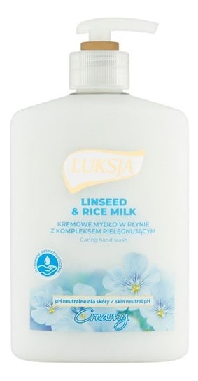 Luksja, Creamy, kremowe mydło w płynie Linseed & Rice Milk, 500 ml Luksja