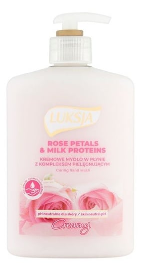 Luksja, Creamy, kremowe mydło w płynie Rose Petals & Milk Proteins, 500 ml Luksja