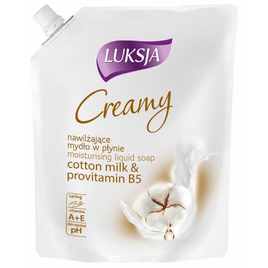 Luksja, Creamy, mydło w płynie zapas Cotton Milk & Provitamin B5, 900 ml Luksja