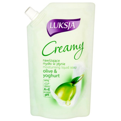 Luksja, Creamy, Olive & Yoghurt, mydło w płynie, zapas, 400 ml Luksja