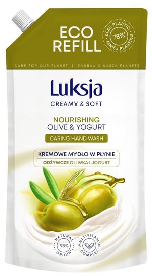 Luksja Creamy & Soft Odżywcze Kremowe Mydło w płynie Oliwka i Jogurt 900ml - zapas Luksja