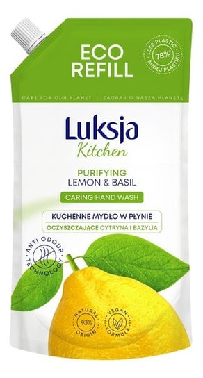 Luksja, Kitchen, Kuchenne oczyszczające mydło w płynie Cytryna i Bazylia, 400 ml Luksja